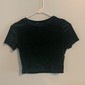 Velvet crop top